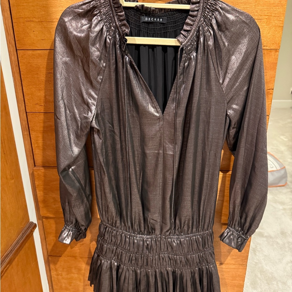 Becker Metallic Long Sleeve Dress